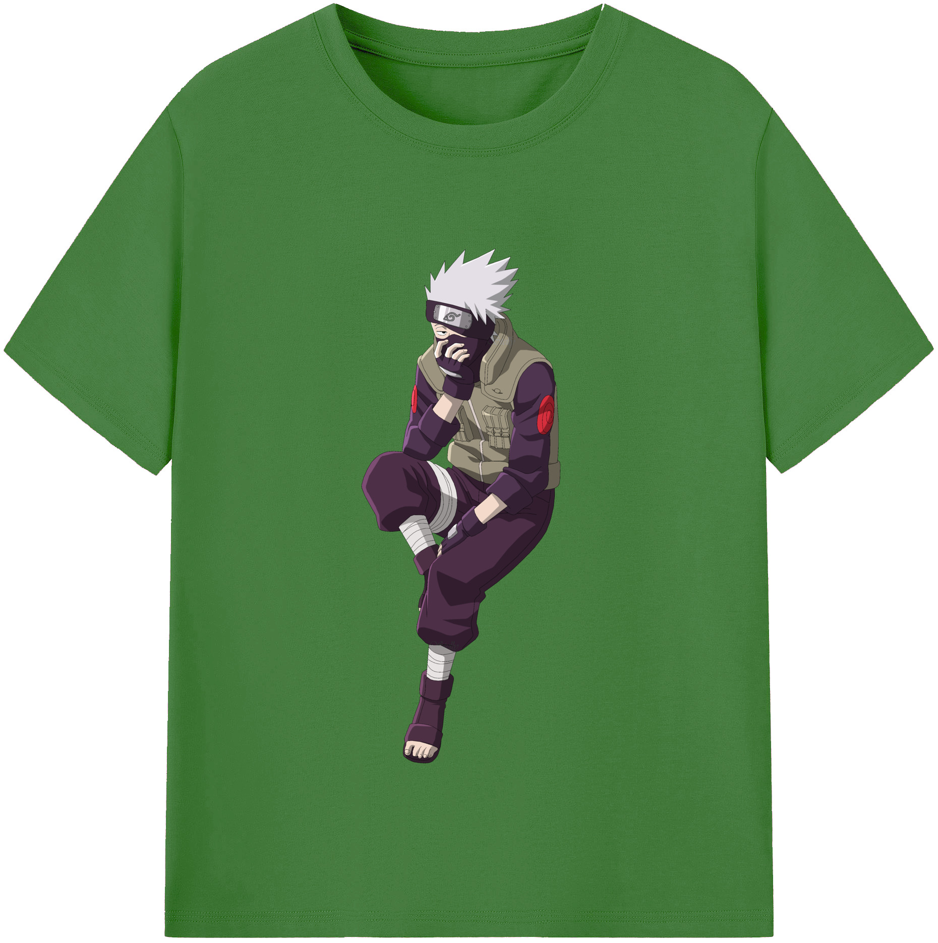 （画像用） NARUTO -ナルト- はたけ カカシ Hatake Kakashi レディースカジュアルプリントTシャツ（綿100％）